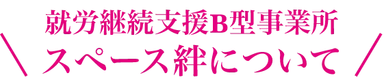就労継続支援B型事業所スペース絆について